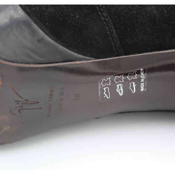 Giuseppe Zanotti Suede Over The Knee Boots 38 Womens Size 8 Black Designer - Picture 14 of 16